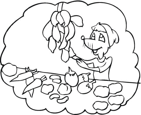 Fruits And Veggies Coloring Page